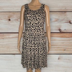 Cheeta print dress with pockets Sz.M